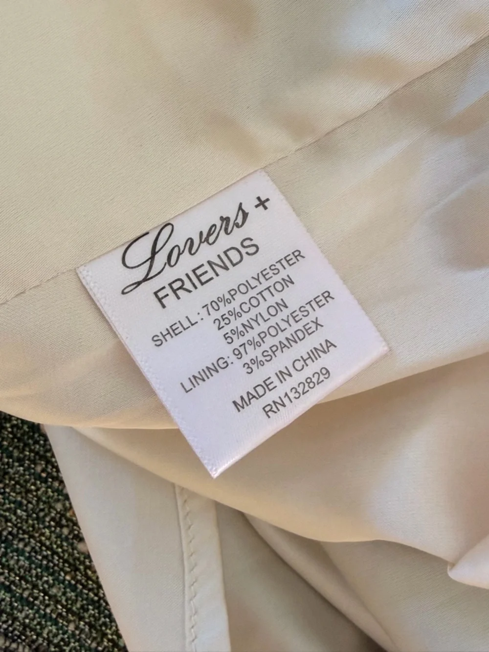 Lovers+Friends Ella Metallic Green Ruffle V-Neck Mini Dress. Size Large - Picture 10 of 11